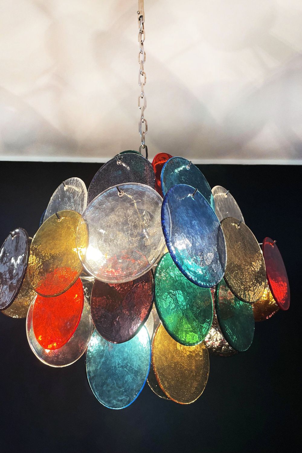 Art Glass Disc Pendant Light - view 10 | morylighting