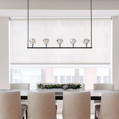 Boulee de Cristal Glass Linear Chandelier 48", 60"