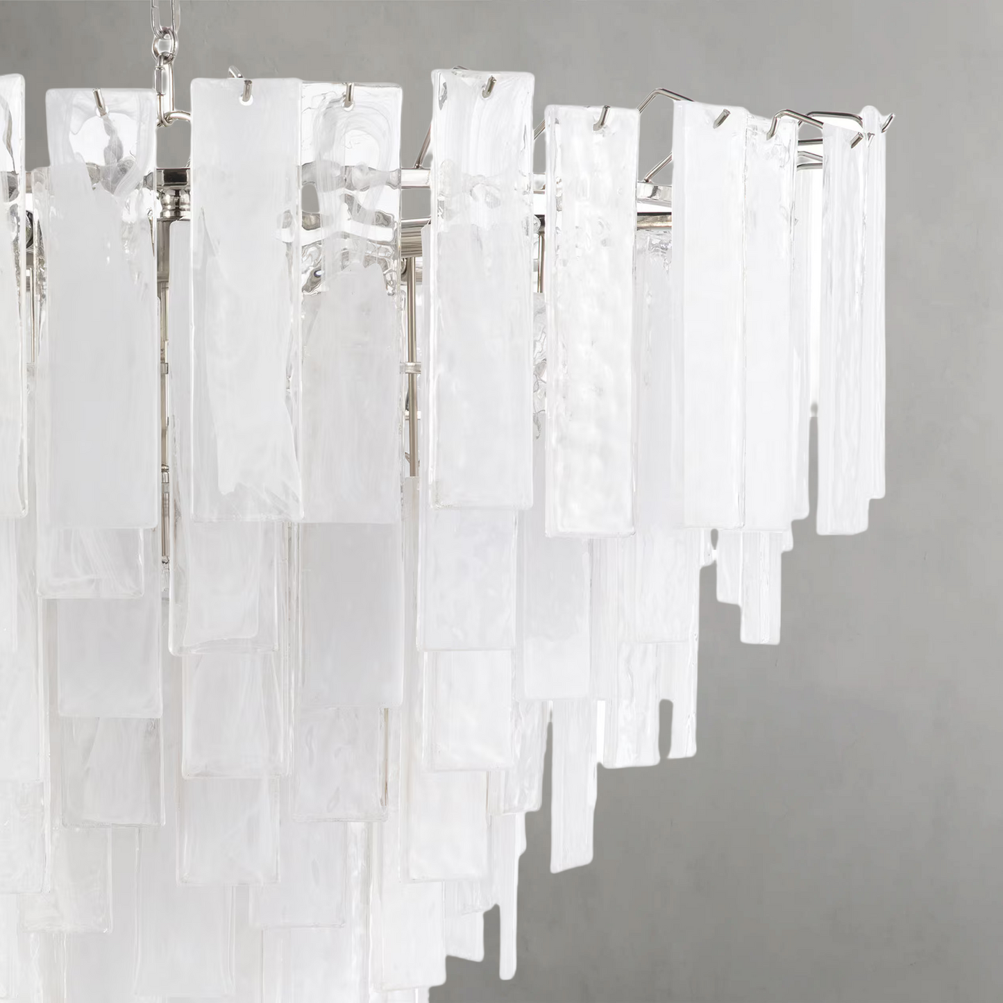 Tidelle Nickel Clear Glass Chandelier Large