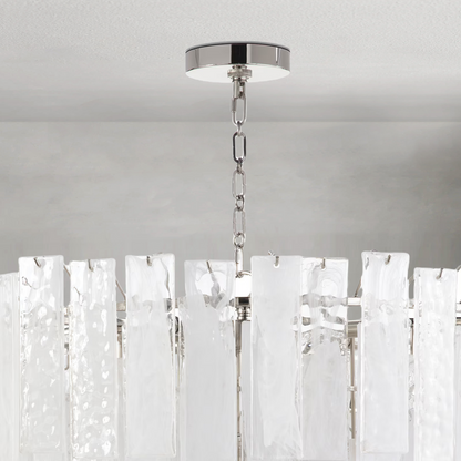 Tidelle Nickel Clear Glass Chandelier Large