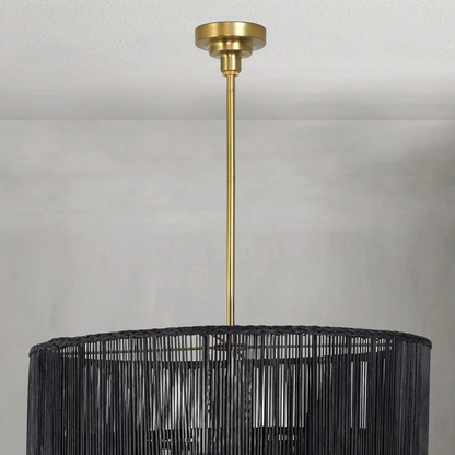 Valmont Black Rattan Chandelier