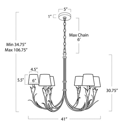 Fontara Reed Chandelier Small