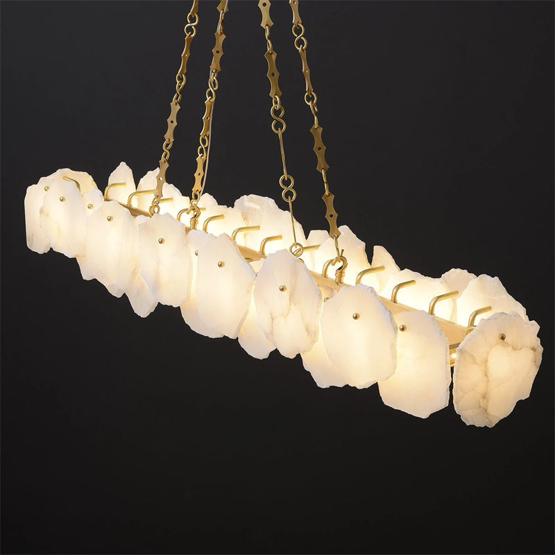 Morylighting Aura Alabaster Linear Chandelier - Background Shot