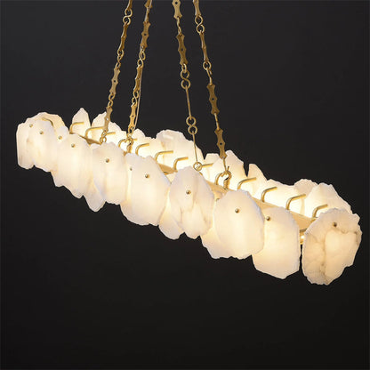 Morylighting Aura Alabaster Linear Chandelier - Background Shot