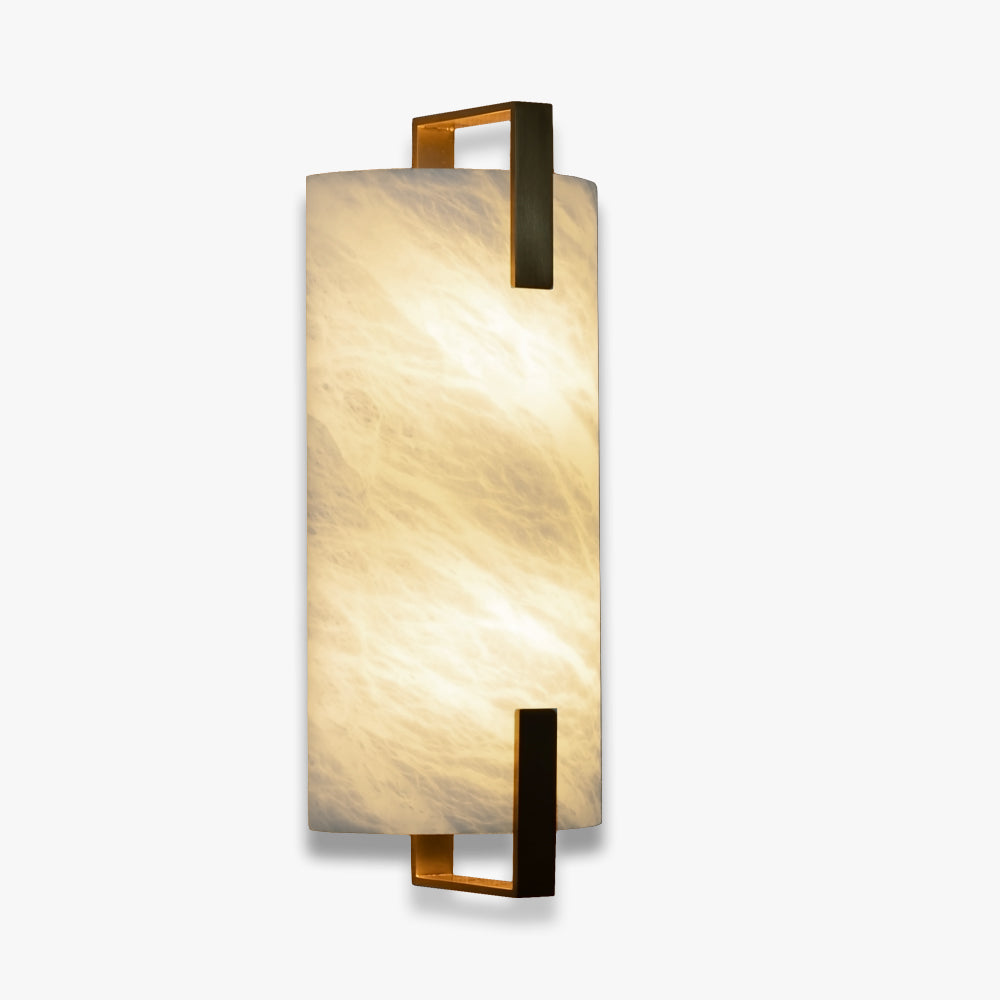 Morylighting Luminous Alabaster Dual-Light Wall Sconce - Background Shot