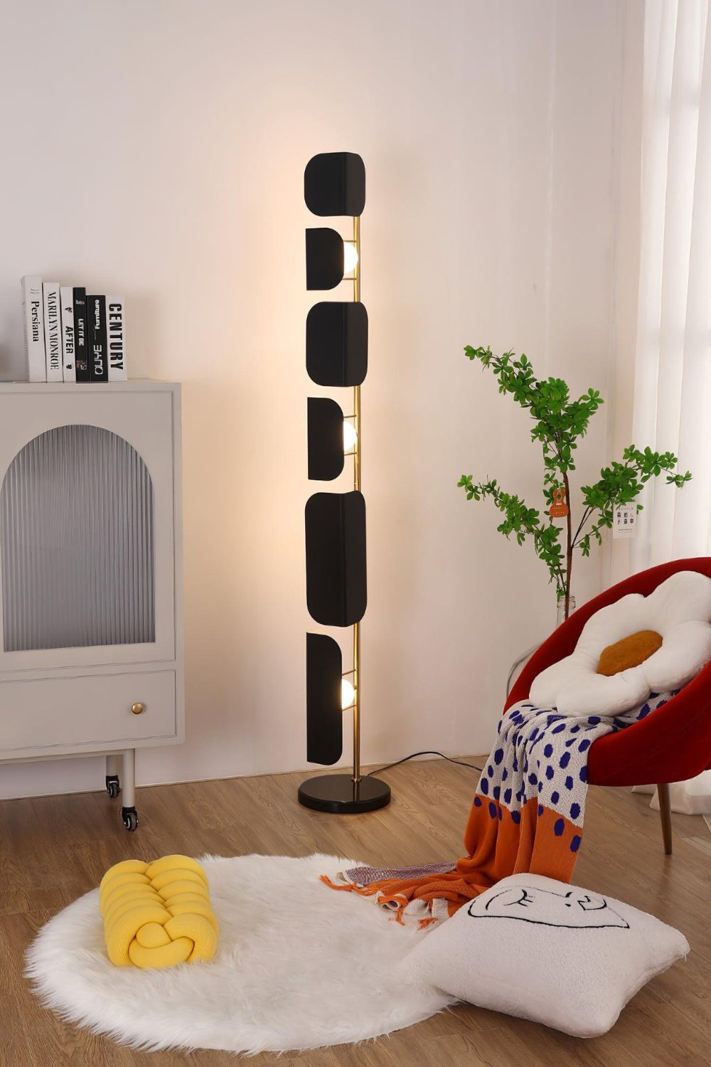 Leagan Stacked Panel Modern Floor Light - view 7 | morylighting