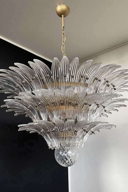 Italian Art Three-Tiered Palmette Chandelier - view 17 | morylighting