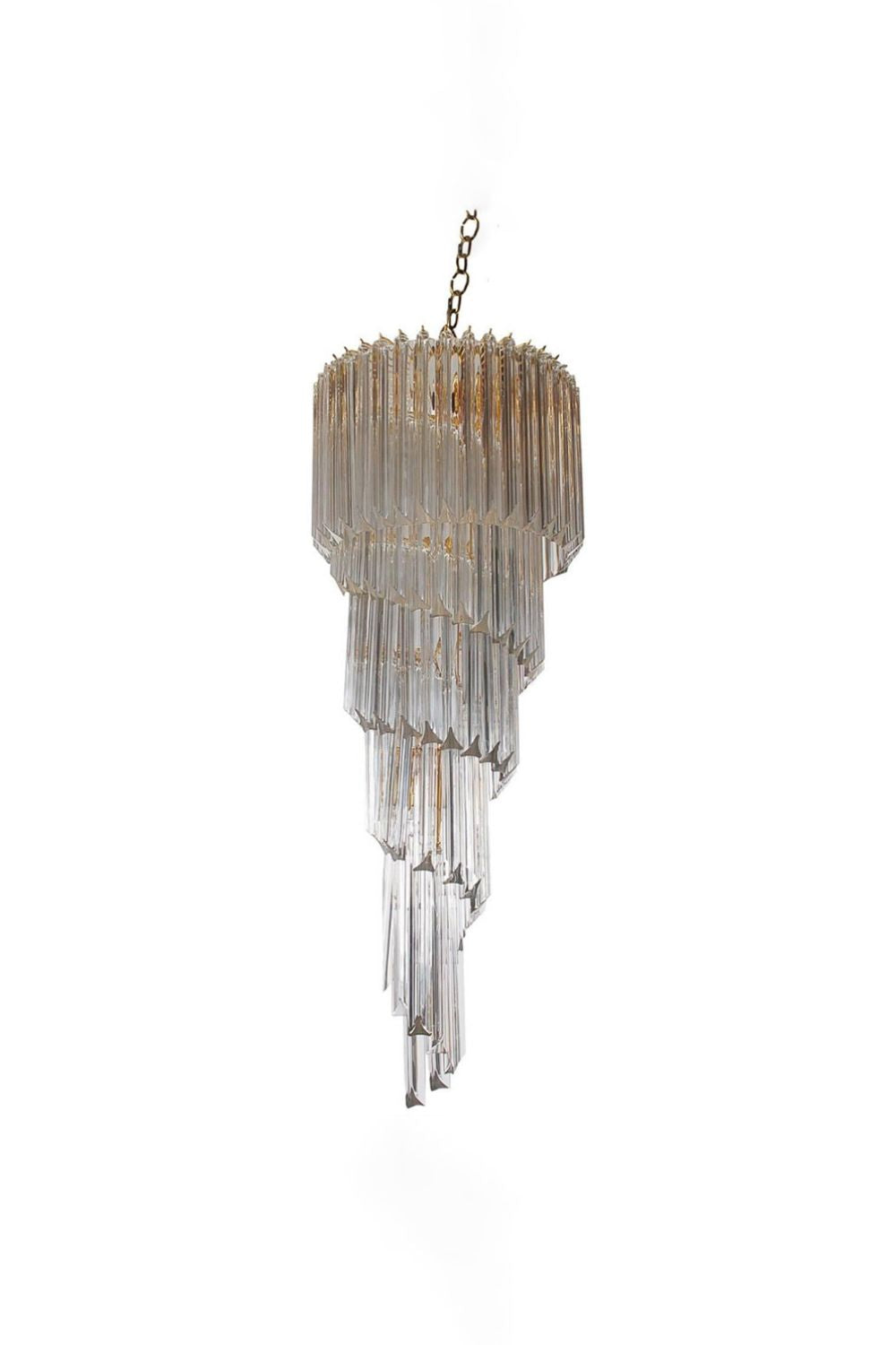 Venini Art Spiral Crystal Chandelier | morylighting