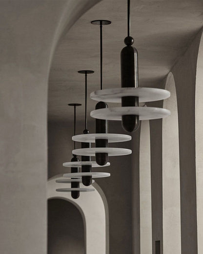 Alabaster Modern Marble Ring Pendant Light