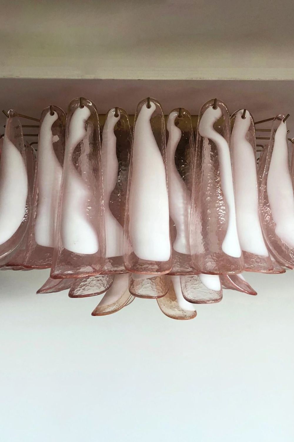 1990s Italian Art Pink Flower Chandelier - view 15 | morylighting