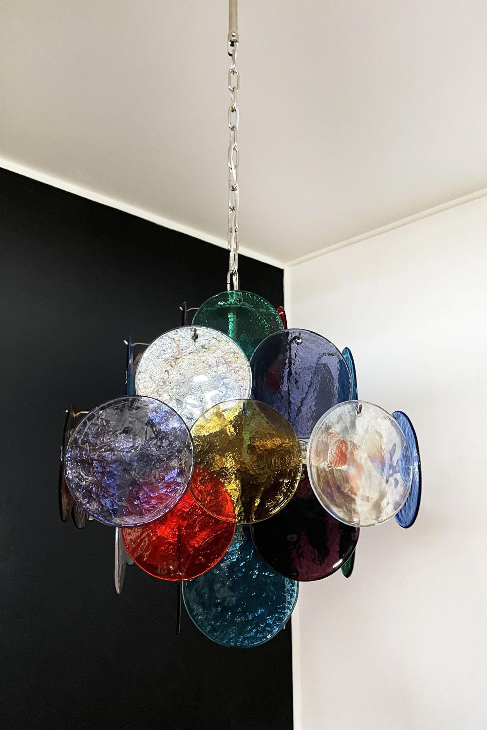 Art Glass Disc Pendant Light - view 8 | morylighting