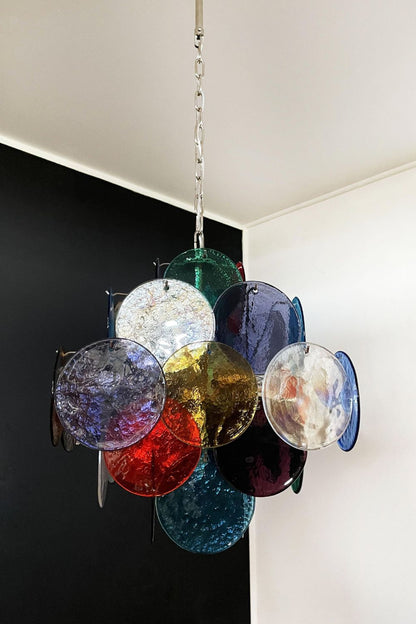 Art Glass Disc Pendant Light - view 8 | morylighting