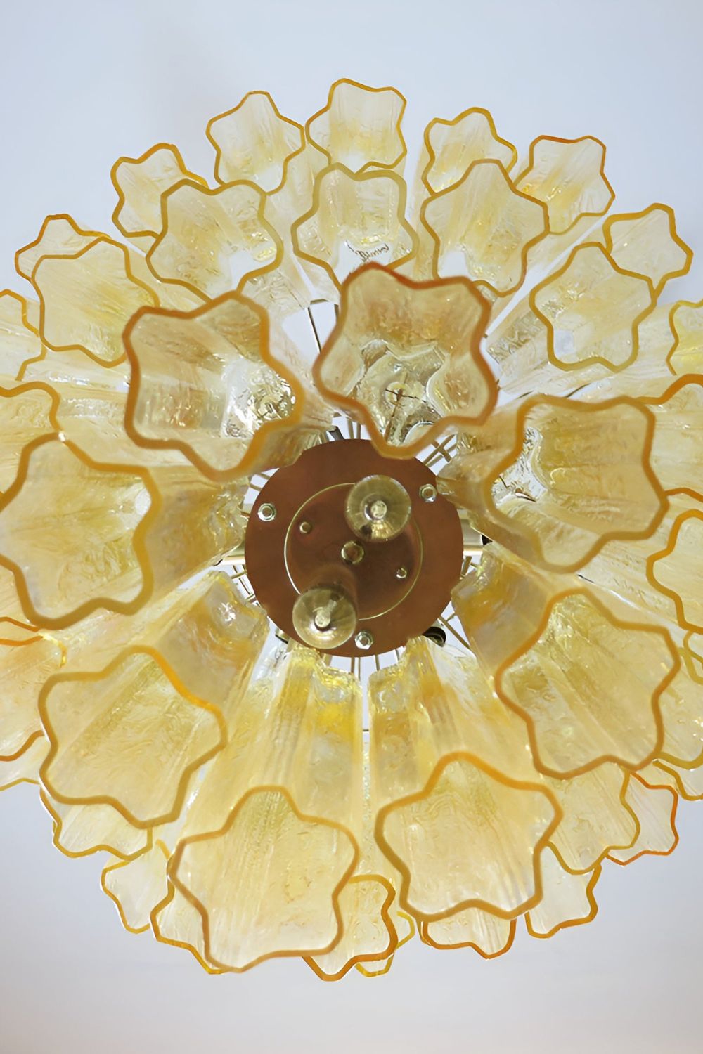 Three-Tier Yellow  Glass Art Chandelier - view 19 | morylighting