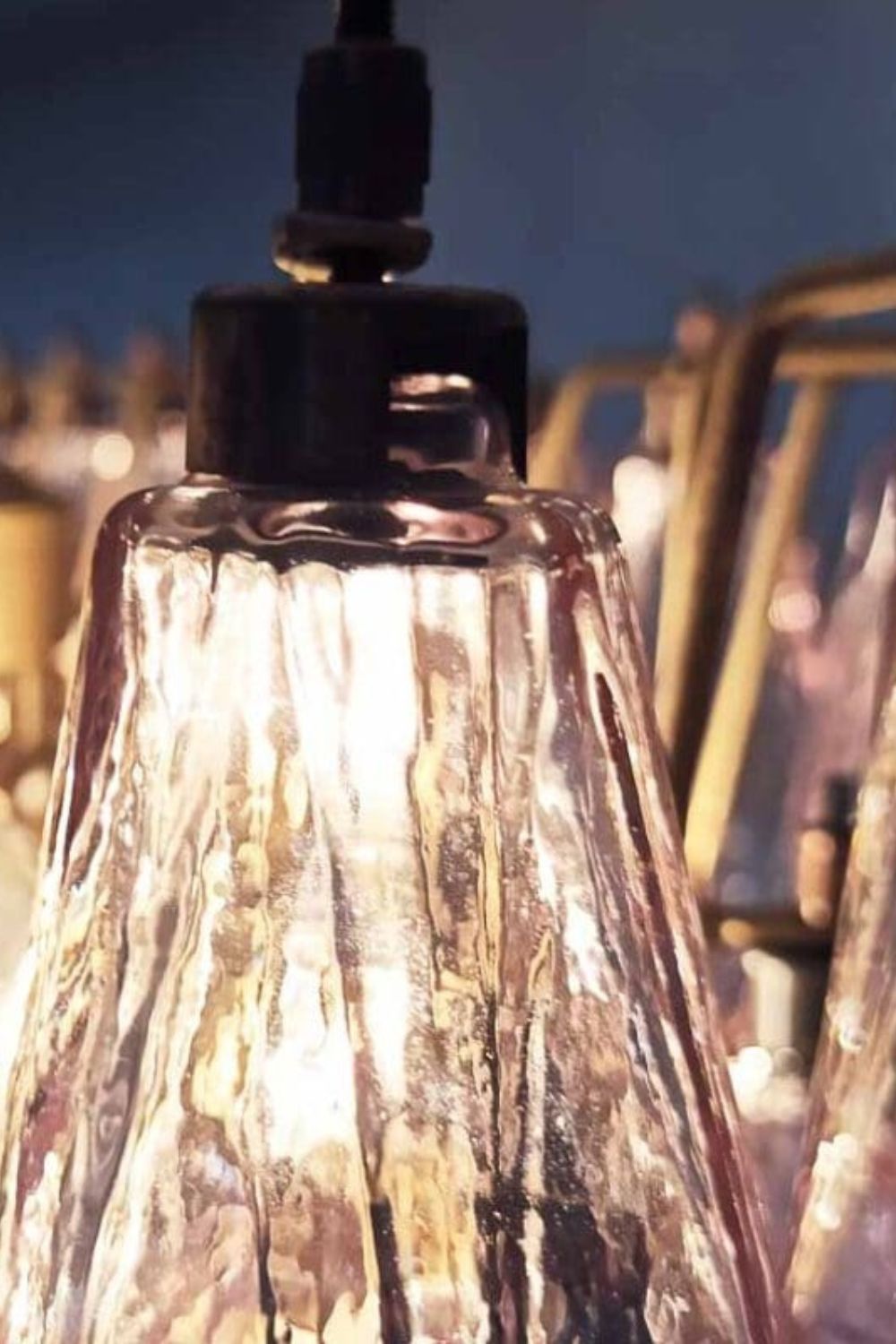 Art Poliedri Pink Glass Chandelier - view 15 | morylighting
