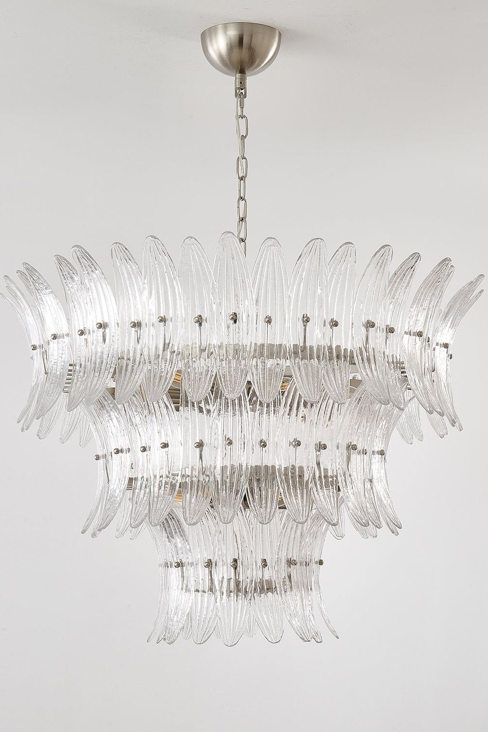 Italian Art Glass Palm Leaf Chandelier - view 6 | morylighting