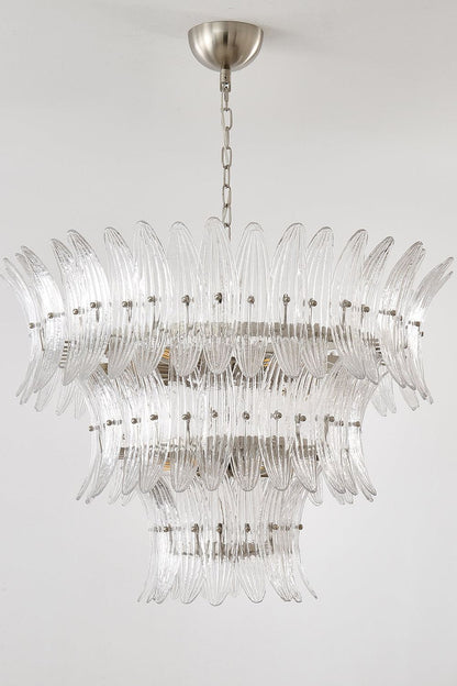 Italian Art Glass Palm Leaf Chandelier - view 6 | morylighting