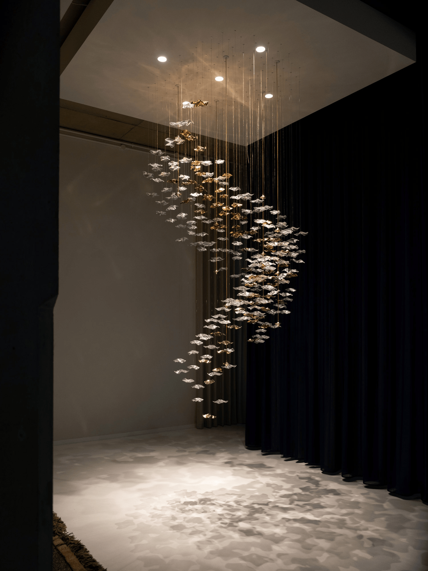 Galaxy Tidal Art Glass Crystal Spiral Chandelier