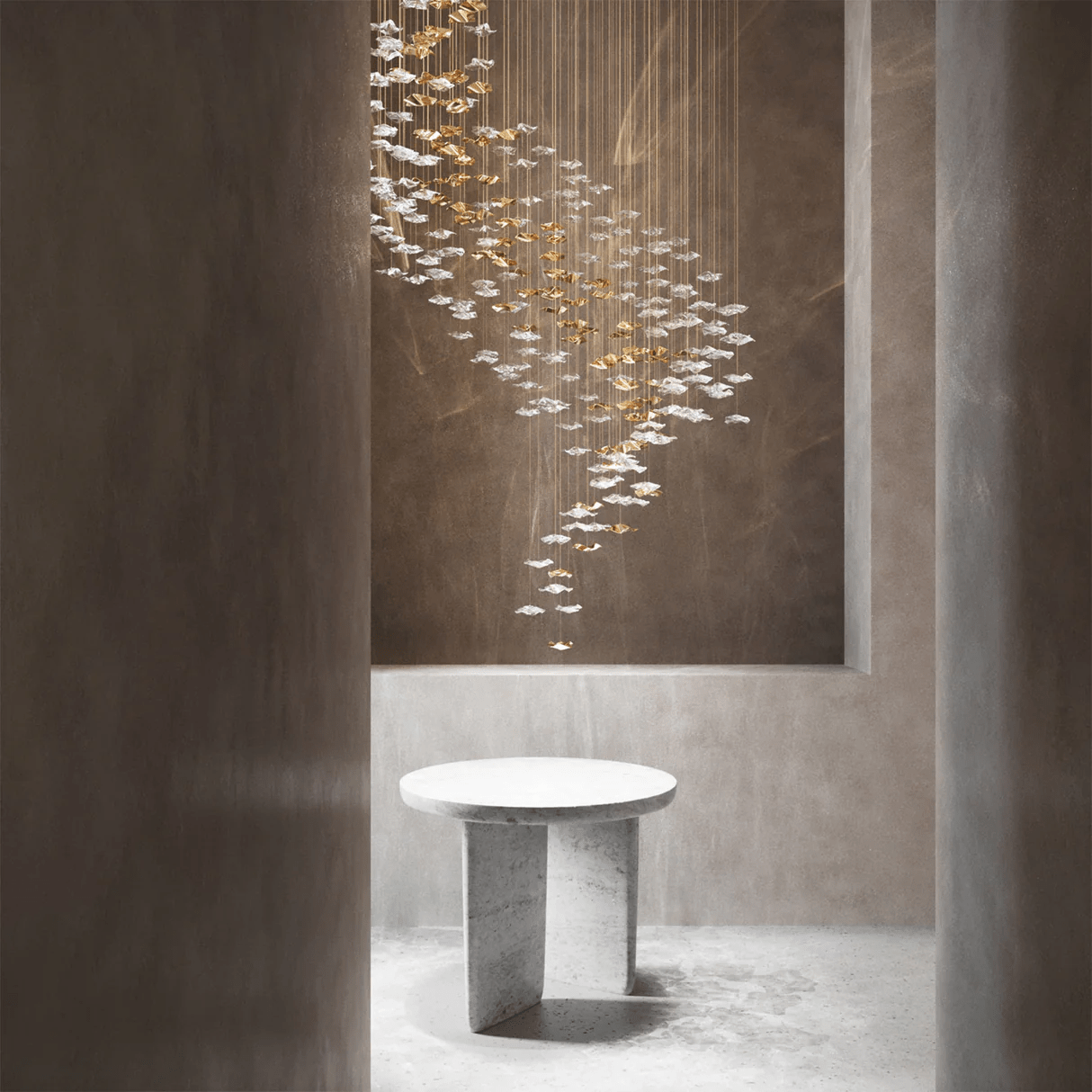 Galaxy Tidal Art Glass Crystal Spiral Chandelier