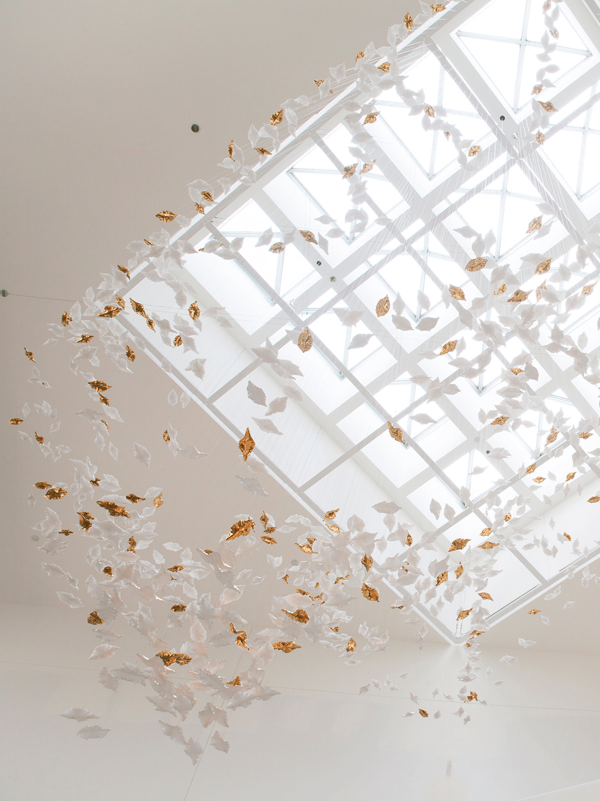 Galaxy Leaf Twisted Sculptural Meteor Shower Crystal Spiral Chandelier