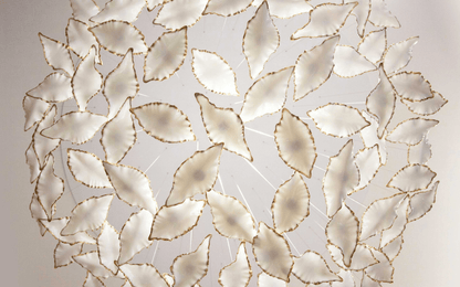 Galaxy Leaf Twisted Sculptural Meteor Shower Crystal Spiral Chandelier