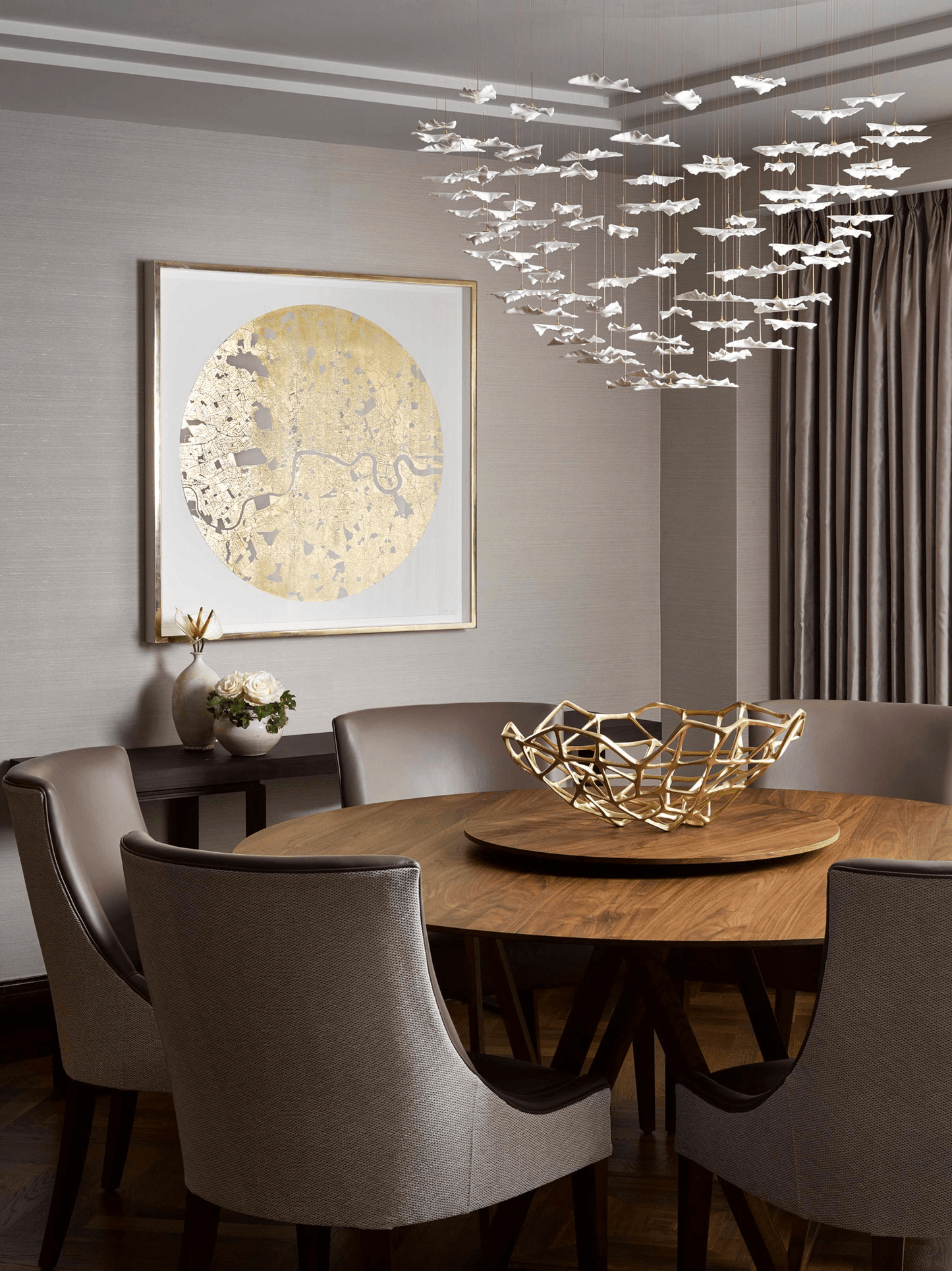 Galaxy Leaf Twisted Sculptural Meteor Shower Crystal Spiral Chandelier