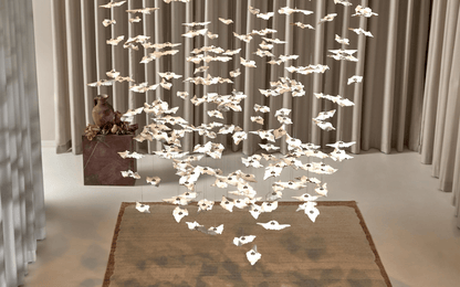 Galaxy Leaf Twisted Sculptural Meteor Shower Crystal Spiral Chandelier