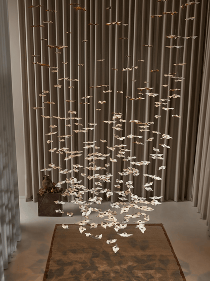 Galaxy Leaf Twisted Sculptural Meteor Shower Crystal Spiral Chandelier