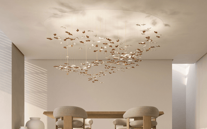 Galaxy Leaf Twisted Sculptural Meteor Shower Crystal Spiral Chandelier