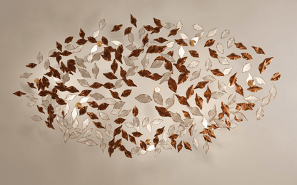 Galaxy Leaf Twisted Sculptural Meteor Shower Crystal Spiral Chandelier