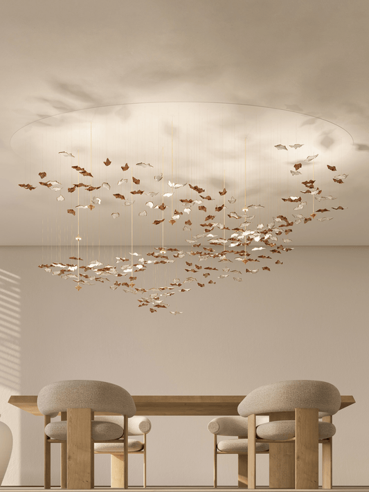 Galaxy Leaf Twisted Sculptural Meteor Shower Crystal Spiral Chandelier