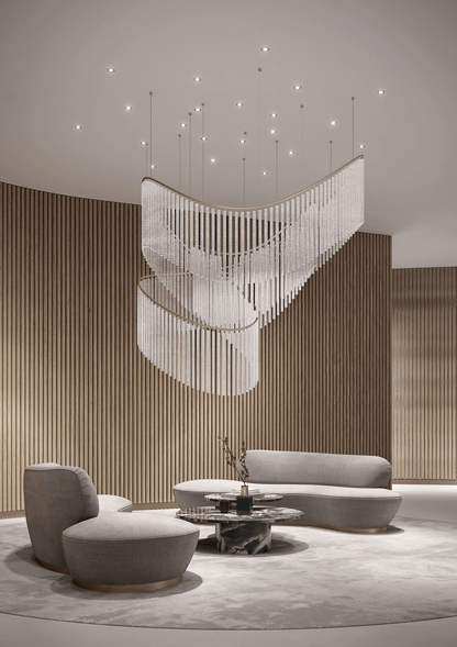 Rivella Cascade Fringe Crystal Chandelier