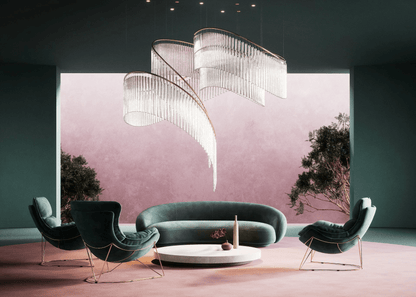 Rivella Cascade Fringe Crystal Chandelier