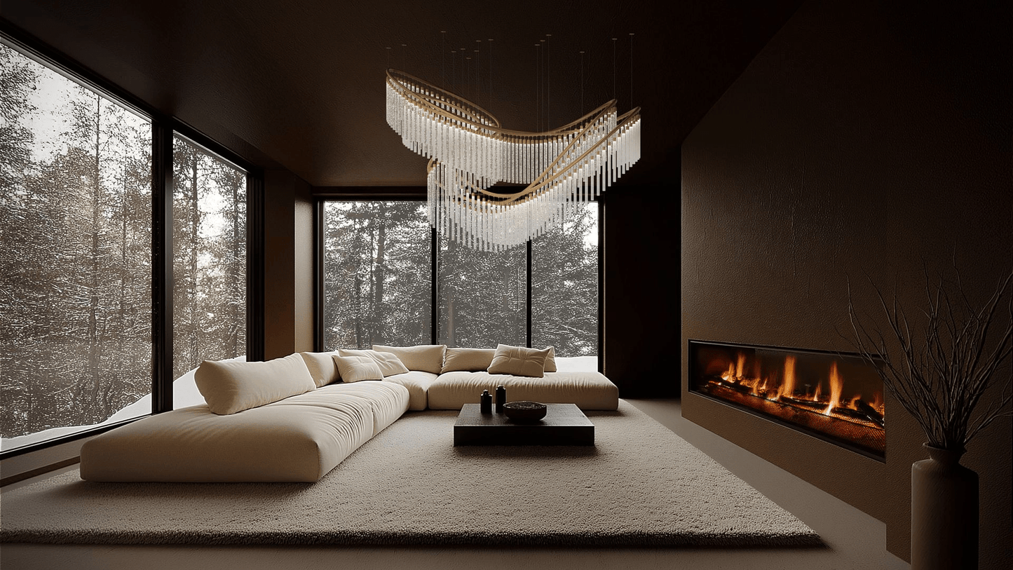 Rivella Cascade Fringe Crystal Chandelier