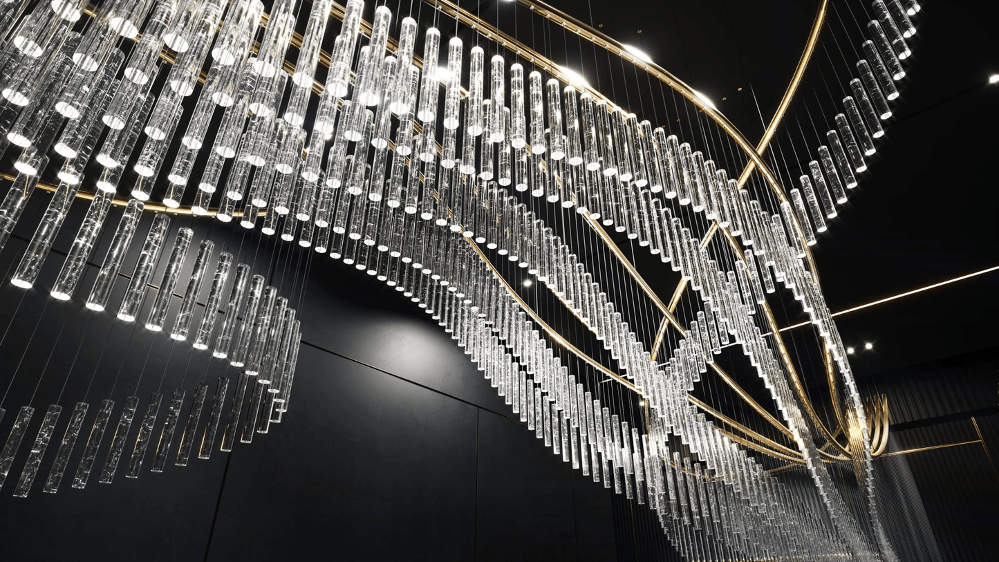 Rivella Cascade Fringe Crystal Chandelier