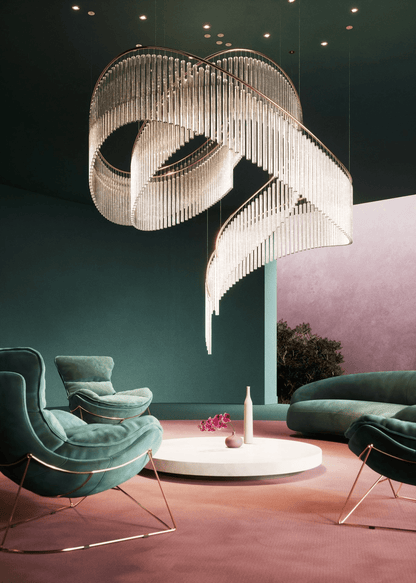 Rivella Cascade Fringe Crystal Chandelier