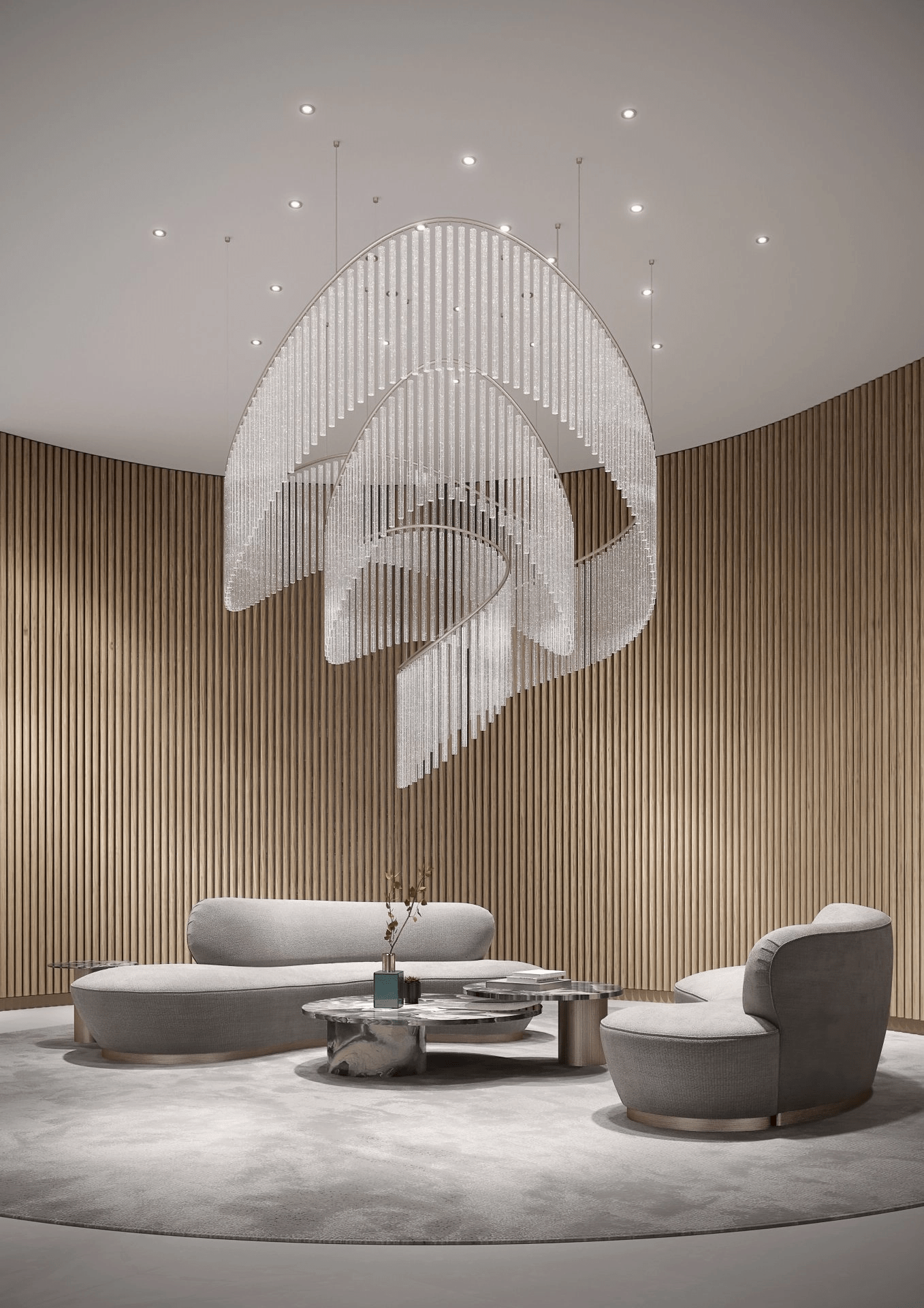 Rivella Cascade Fringe Crystal Chandelier