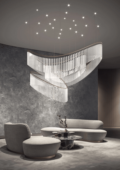 Rivella Cascade Fringe Crystal Chandelier