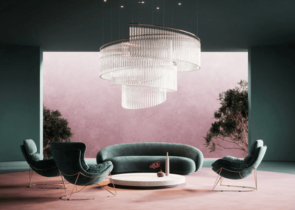 Rivella Cascade Fringe Crystal Chandelier