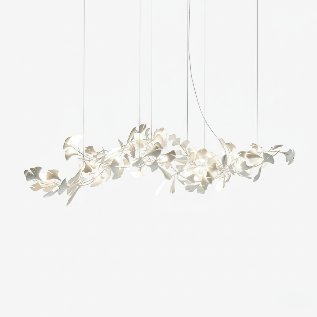 Gingko Ceramic Branch Chandelier E