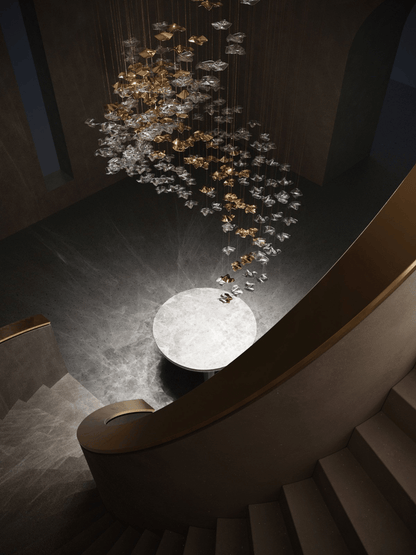 Galaxy Tidal Art Glass Crystal Spiral Chandelier