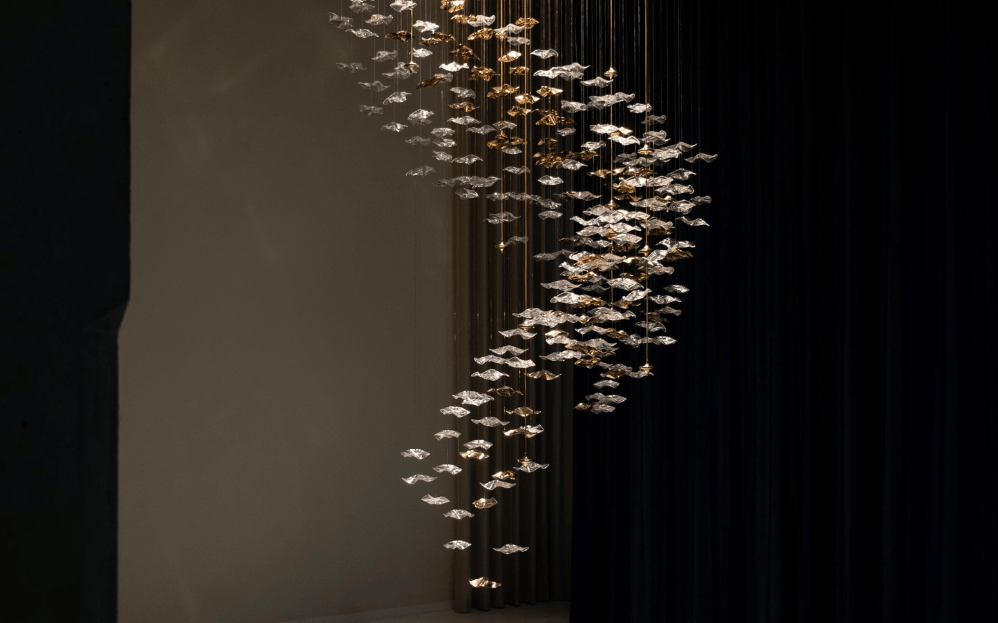 Galaxy Tidal Art Glass Crystal Spiral Chandelier
