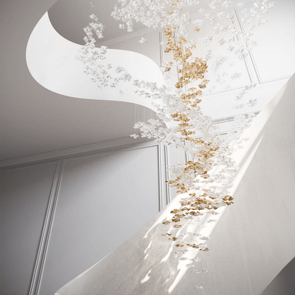 Galaxy Tidal Art Glass Crystal Spiral Chandelier