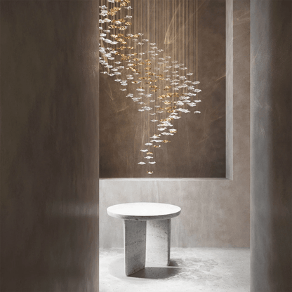 Galaxy Tidal Art Glass Crystal Spiral Chandelier