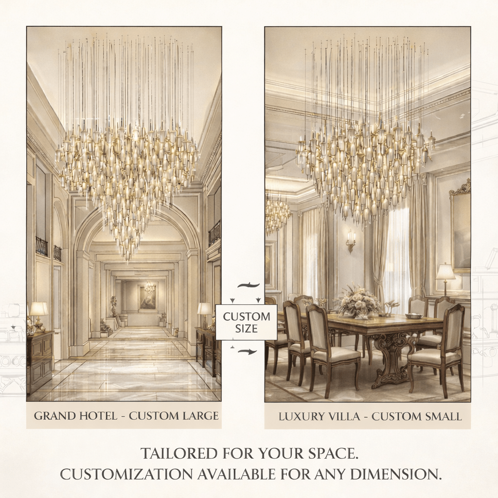 Vitara Meteor Shower Crystal Spiral Chandelier