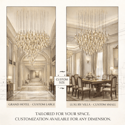 Vitara Meteor Shower Crystal Spiral Chandelier