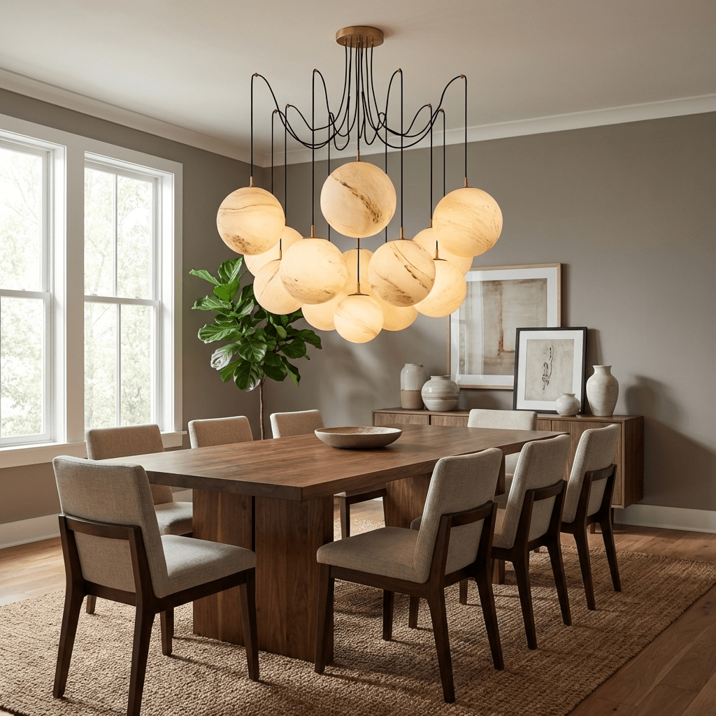 Celestara Alabaster Orb Chandelier