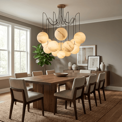 Celestara Alabaster Orb Chandelier