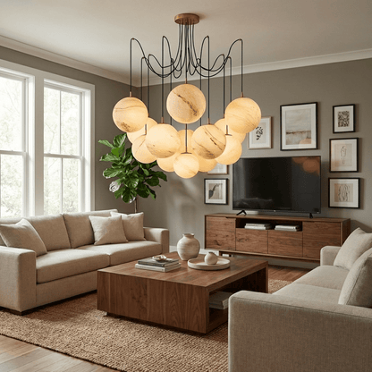 Celestara Alabaster Orb Chandelier
