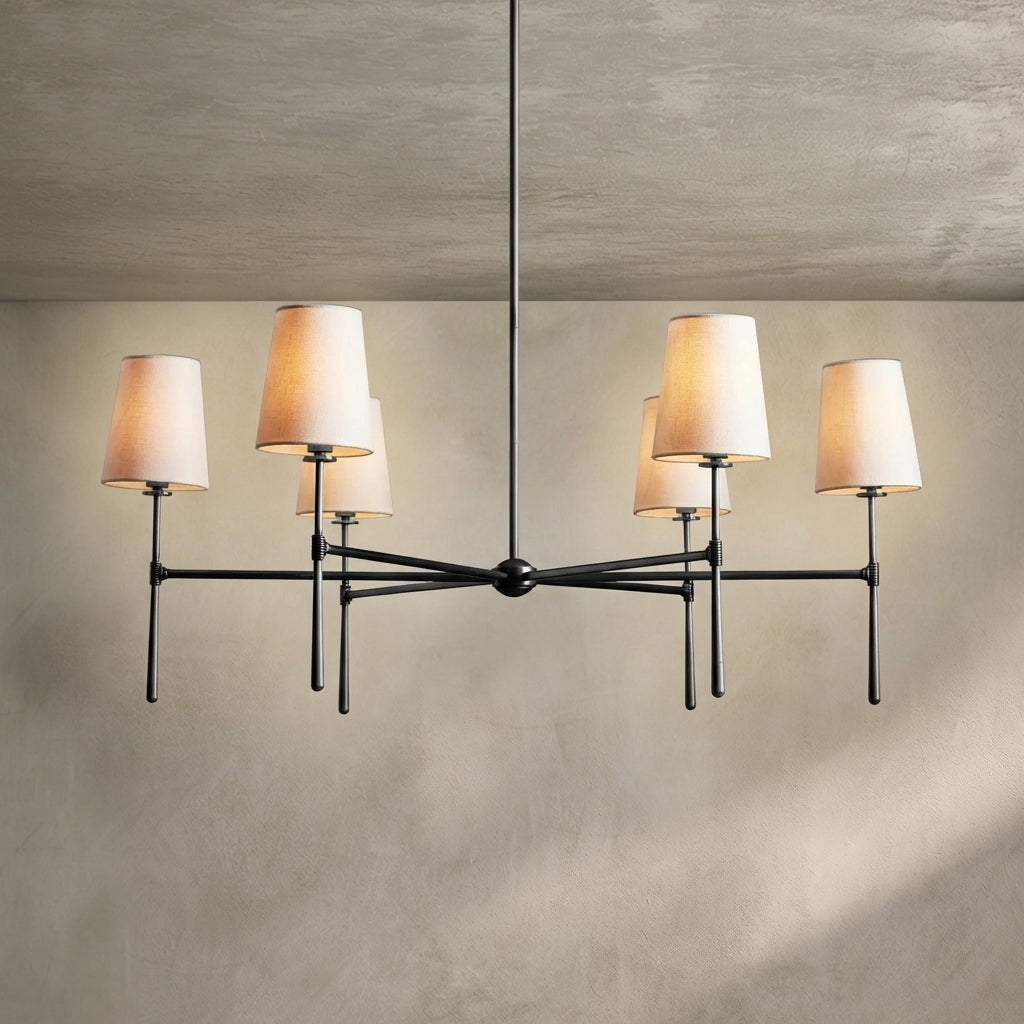 Morylighting Aura Round Chandelier 4/6 Light - Background Shot