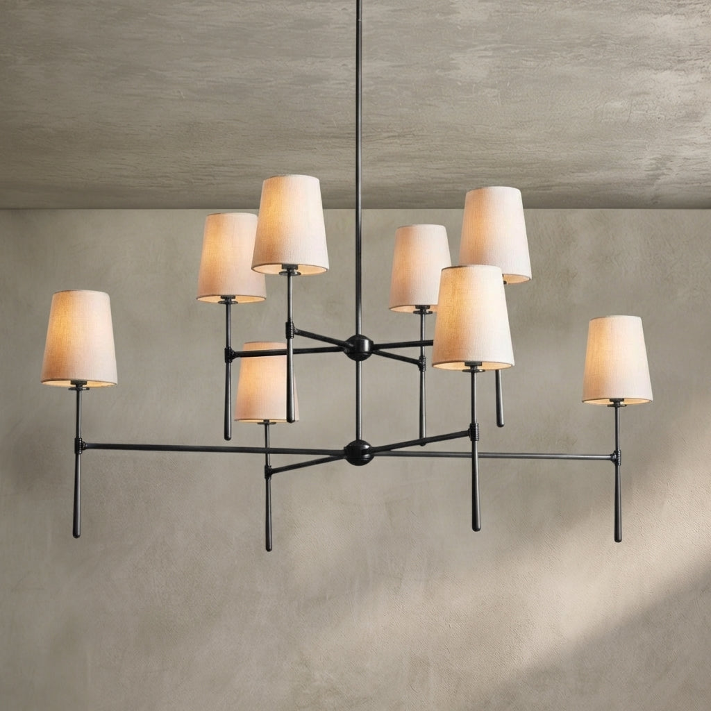 Morylighting Veridian 2-Tier Round Chandelier 48" Diameter - Background Shot